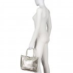 Handtasche Metallic Gold, Farbe: metallic, Marke: Hausfelder Manufaktur, EAN: 4065646023260, Abmessungen in cm: 23x22.5x8.5, Bild 4 von 8