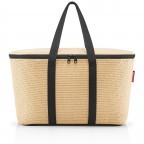 Einkaufstasche Coolerbag Raffia Black, Farbe: cognac, Marke: Reisenthel, EAN: 4012013742316, Abmessungen in cm: 44.5x24.5x25, Bild 2 von 3
