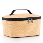 Kühltasche Coolerbag S Pocket Raffia Black, Farbe: cognac, Marke: Reisenthel, EAN: 4012013742309, Abmessungen in cm: 22.5x12x18.5, Bild 2 von 3