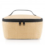 Kühltasche Coolerbag S Pocket Raffia Black, Farbe: cognac, Marke: Reisenthel, EAN: 4012013742309, Abmessungen in cm: 22.5x12x18.5, Bild 1 von 3