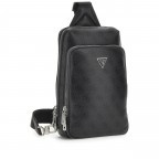 Umhängetasche Milano Slingbag 4g-logo Black, Farbe: schwarz, Marke: Guess, EAN: 7620837299052, Abmessungen in cm: 18.5x27.5x6.5, Bild 2 von 5
