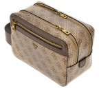 Kulturbeutel Losanna 4G-Logo Beige Brown, Farbe: cognac, Marke: Guess, EAN: 7620837300383, Abmessungen in cm: 22x15x11, Bild 3 von 3