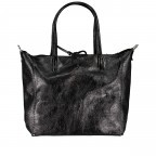 Handtasche Metallic Schwarz, Farbe: schwarz, Marke: Hausfelder Manufaktur, EAN: 4065646024472, Abmessungen in cm: 23.5x23x8, Bild 3 von 7