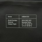 Reisetasche / Rucksack Urban Eco Travel Duffle Black, Farbe: schwarz, Marke: Porsche Design, EAN: 4056487068763, Abmessungen in cm: 58x33x33, Bild 8 von 9