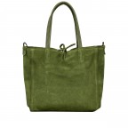 Handtasche Velours Oliv, Farbe: grün/oliv, Marke: Hausfelder Manufaktur, EAN: 4065646024533, Abmessungen in cm: 22x22x8, Bild 3 von 8