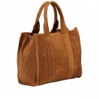Handtasche Velours Hellbraun, Farbe: braun, Marke: Hausfelder Manufaktur, EAN: 4065646024588, Abmessungen in cm: 32x24.5x15, Bild 2 von 8