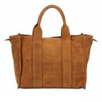 Handtasche Velours Hellbraun, Farbe: braun, Marke: Hausfelder Manufaktur, EAN: 4065646024588, Abmessungen in cm: 32x24.5x15, Bild 8 von 8