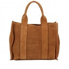 Handtasche Velours Hellbraun, Farbe: braun, Marke: Hausfelder Manufaktur, EAN: 4065646024588, Abmessungen in cm: 32x24.5x15, Bild 3 von 8