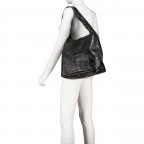 Beuteltasche Laminato Schwarz, Farbe: schwarz, Marke: Hausfelder Manufaktur, EAN: 4065646024618, Abmessungen in cm: 33.5x32x16, Bild 4 von 5