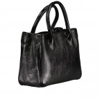 Handtasche Laminato Schwarz, Farbe: schwarz, Marke: Hausfelder Manufaktur, EAN: 4065646024656, Abmessungen in cm: 23x17.5x10, Bild 2 von 7