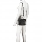 Handtasche Laminato Schwarz, Farbe: schwarz, Marke: Hausfelder Manufaktur, EAN: 4065646024656, Abmessungen in cm: 23x17.5x10, Bild 5 von 7