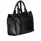 Handtasche Laminato Schwarz, Farbe: schwarz, Marke: Hausfelder Manufaktur, EAN: 4065646024663, Abmessungen in cm: 32.5x24.5x14, Bild 2 von 7