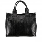 Handtasche Laminato Schwarz, Farbe: schwarz, Marke: Hausfelder Manufaktur, EAN: 4065646024663, Abmessungen in cm: 32.5x24.5x14, Bild 3 von 7