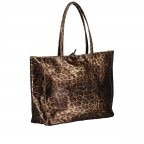 Shopper Leoprint Braun, Farbe: braun, Marke: Hausfelder Manufaktur, EAN: 4065646024694, Abmessungen in cm: 36.5x30.5x12.5, Bild 2 von 5