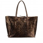 Shopper Leoprint Braun, Farbe: braun, Marke: Hausfelder Manufaktur, EAN: 4065646024694, Abmessungen in cm: 36.5x30.5x12.5, Bild 3 von 5