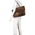 Shopper Leoprint Braun, Farbe: braun, Marke: Hausfelder Manufaktur, EAN: 4065646024694, Abmessungen in cm: 36.5x30.5x12.5, Bild 4 von 5