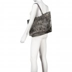 Shopper Leoprint Grau, Farbe: grau, Marke: Hausfelder Manufaktur, EAN: 4065646024700, Abmessungen in cm: 36.5x30.5x12.5, Bild 4 von 5