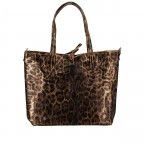 Handtasche Leoprint Braun, Farbe: braun, Marke: Hausfelder Manufaktur, Abmessungen in cm: 23x22.5x8.5, Bild 3 von 8