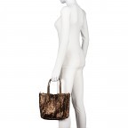 Handtasche Leoprint Braun, Farbe: braun, Marke: Hausfelder Manufaktur, Abmessungen in cm: 23x22.5x8.5, Bild 4 von 8