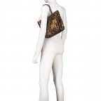 Handtasche Leoprint Braun, Farbe: braun, Marke: Hausfelder Manufaktur, Abmessungen in cm: 23x22.5x8.5, Bild 5 von 8