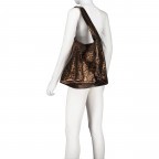 Beuteltasche Leoprint Braun, Farbe: braun, Marke: Hausfelder Manufaktur, EAN: 4065646024717, Abmessungen in cm: 33.5x32x16, Bild 4 von 5