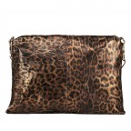 Umhängetasche Leoprint Braun, Farbe: braun, Marke: Hausfelder Manufaktur, EAN: 4065646024755, Abmessungen in cm: 35.5x25x1.2, Bild 3 von 7