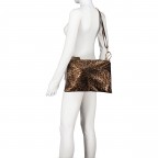 Umhängetasche Leoprint Braun, Farbe: braun, Marke: Hausfelder Manufaktur, EAN: 4065646024755, Abmessungen in cm: 35.5x25x1.2, Bild 6 von 7
