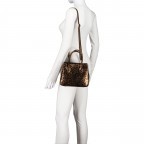 Handtasche Leoprint Braun, Farbe: braun, Marke: Hausfelder Manufaktur, Abmessungen in cm: 23x18x10, Bild 5 von 7