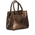 Handtasche Leoprint Braun, Farbe: braun, Marke: Hausfelder Manufaktur, Abmessungen in cm: 23x18x10, Bild 2 von 7