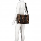 Handtasche Leoprint Braun, Farbe: braun, Marke: Hausfelder Manufaktur, EAN: 4065646024793, Abmessungen in cm: 32x24x15, Bild 6 von 7