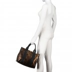 Handtasche Leoprint Braun, Farbe: braun, Marke: Hausfelder Manufaktur, EAN: 4065646024793, Abmessungen in cm: 32x24x15, Bild 4 von 7