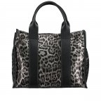 Handtasche Leoprint Grau, Farbe: grau, Marke: Hausfelder Manufaktur, EAN: 4065646024809, Abmessungen in cm: 32x24x15, Bild 3 von 7
