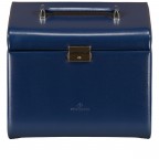 Schmuckkasten merino mit Schmuckrolle Dunkelblau, Farbe: blau/petrol, Marke: Windrose, EAN: 4031604015288, Abmessungen in cm: 26x22x20.5, Bild 2 von 2