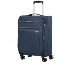 Koffer Aerospin Spinner 55 Expandable Indigo, Farbe: blau/petrol, Marke: American Tourister, EAN: 5400520303998, Abmessungen in cm: 40x55x20, Bild 2 von 16