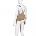 Beuteltasche Zamira 4G-Logo Latte, Farbe: cognac, Marke: Guess, EAN: 0190231931966, Abmessungen in cm: 30x26x8, Bild 4 von 5
