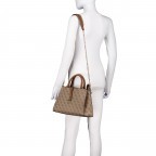 Handtasche Zamira 4G-Logo Latte, Farbe: cognac, Marke: Guess, EAN: 0190231932000, Abmessungen in cm: 34x22x11.5, Bild 5 von 7