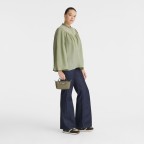Kosmetiktasche Le Pliage Green Pochette Artichoke, Farbe: taupe/khaki, Marke: Longchamp, EAN: 3597922726899, Abmessungen in cm: 17x10x5.5, Bild 4 von 6