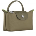Kosmetiktasche Le Pliage Green Pochette Artichoke, Farbe: taupe/khaki, Marke: Longchamp, EAN: 3597922726899, Abmessungen in cm: 17x10x5.5, Bild 2 von 6