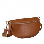 Gürteltasche / Umhängetasche mit Goldfittings Hellbraun, Farbe: braun, Marke: Hausfelder Manufaktur, EAN: 4065646024847, Abmessungen in cm: 25x14x8, Bild 2 von 6