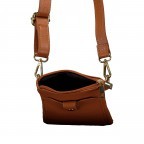 Umhängetasche / Handytasche mit Goldfittings Hellbraun, Farbe: braun, Marke: Hausfelder Manufaktur, EAN: 4065646024861, Abmessungen in cm: 14.5x21x1.7, Bild 6 von 6