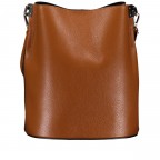 Beuteltasche Velours mit zwei Riemen Hellbraun, Farbe: braun, Marke: Hausfelder Manufaktur, EAN: 4065646024885, Abmessungen in cm: 23x27x16, Bild 3 von 7