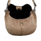 Beuteltasche Velours mit zwei Riemen Beige, Farbe: beige, Marke: Hausfelder Manufaktur, EAN: 4065646024908, Abmessungen in cm: 23x27x16, Bild 7 von 7