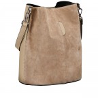 Beuteltasche Velours mit zwei Riemen Beige, Farbe: beige, Marke: Hausfelder Manufaktur, EAN: 4065646024908, Abmessungen in cm: 23x27x16, Bild 2 von 7
