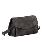 Umhängetasche Velours Grau, Farbe: grau, Marke: Hausfelder Manufaktur, EAN: 4065646024939, Abmessungen in cm: 27.5x15.5x11, Bild 2 von 6