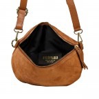 Gürteltasche / Umhängetasche Velours mit Goldfittings Hellbraun, Farbe: braun, Marke: Hausfelder Manufaktur, EAN: 4065646024946, Abmessungen in cm: 24x14x8, Bild 6 von 6