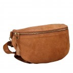 Gürteltasche / Umhängetasche Velours mit Goldfittings Hellbraun, Farbe: braun, Marke: Hausfelder Manufaktur, EAN: 4065646024946, Abmessungen in cm: 24x14x8, Bild 2 von 6