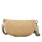Gürteltasche / Umhängetasche Velours mit Goldfittings Beige, Farbe: beige, Marke: Hausfelder Manufaktur, EAN: 4065646024953, Abmessungen in cm: 24x14x8, Bild 3 von 6