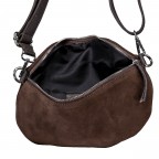 Gürteltasche / Umhängetasche Velours Dunkelbraun, Farbe: braun, Marke: Hausfelder Manufaktur, EAN: 4065646024977, Abmessungen in cm: 24x14x8, Bild 6 von 6