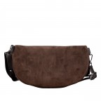Gürteltasche / Umhängetasche Velours Dunkelbraun, Farbe: braun, Marke: Hausfelder Manufaktur, EAN: 4065646024977, Abmessungen in cm: 24x14x8, Bild 3 von 6