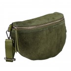 Gürteltasche / Umhängetasche Velours Oliv, Farbe: grün/oliv, Marke: Hausfelder Manufaktur, EAN: 4065646024984, Abmessungen in cm: 24x14x8, Bild 2 von 6